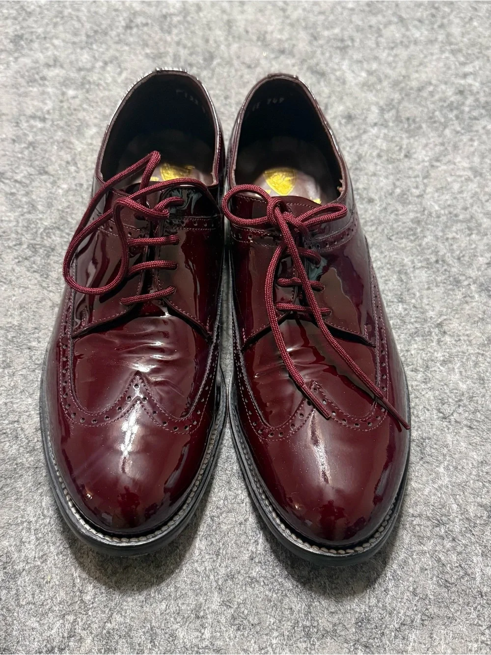 Vintage Stacy Adams Baldwin Men 7 EE Oxblood Wingtip Oxford Dress Shoes Leather